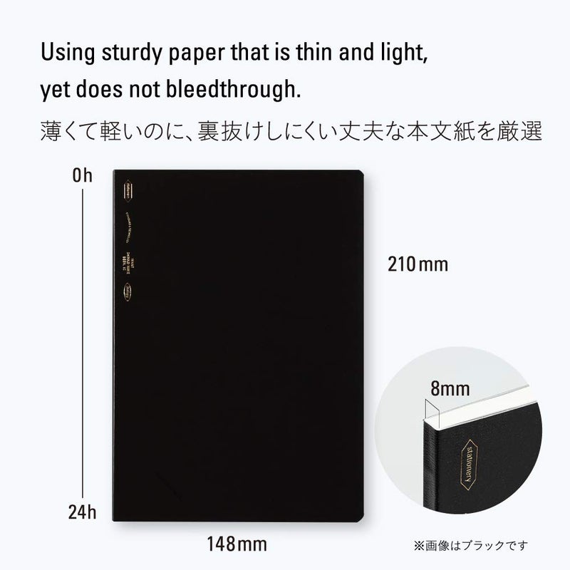 ãƒ‹ãƒˆãƒ ã‚º(Nitoms) Nitoms S4108 STALOGY Notebook, A5, Squared, 1/2 Ear, Black - Image 3